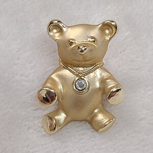 Vintage Gigi Giusti Gold Tone Teddy Bear Pin